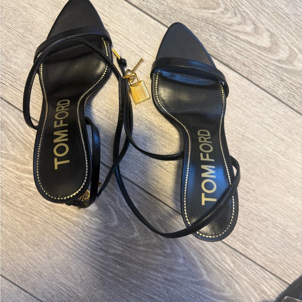 Tom Ford Black Padlock Heels